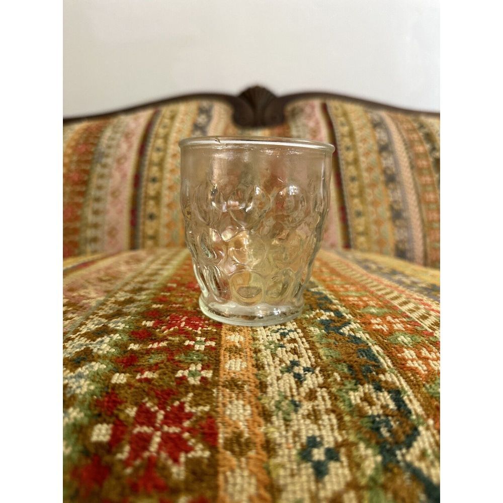 Anchor Hocking Clear Bubble‎ Glass Juice tumbler Marked on base 3.25" T